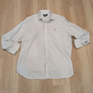 Polo Ralph Lauren Men's Button Down Colored Pony Long Sleeve Blue And Green